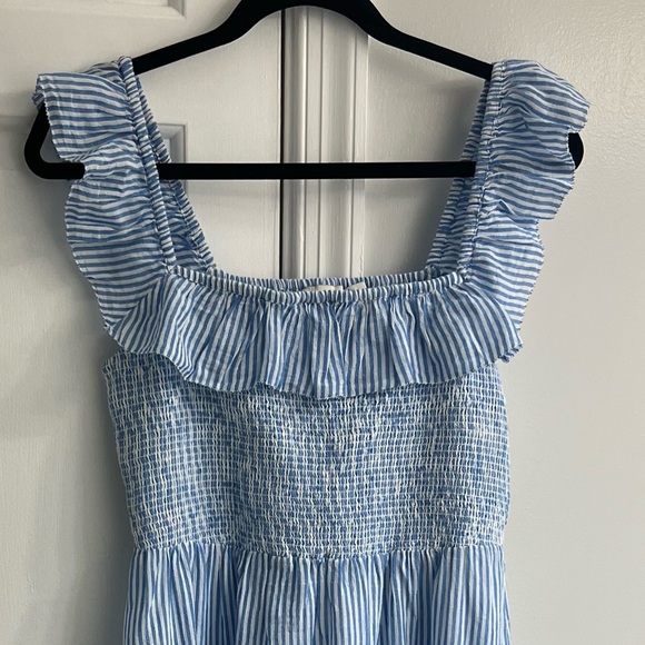 Vineyard Vines Striped Smocked MIDI Dress - HULL BLUE, NWT S - Picture 6 of 7